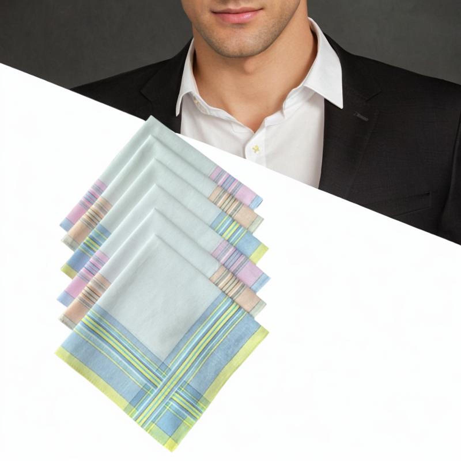 Handkerchief Cotton Men - Lenços de algodão masculinos, 6 peças,