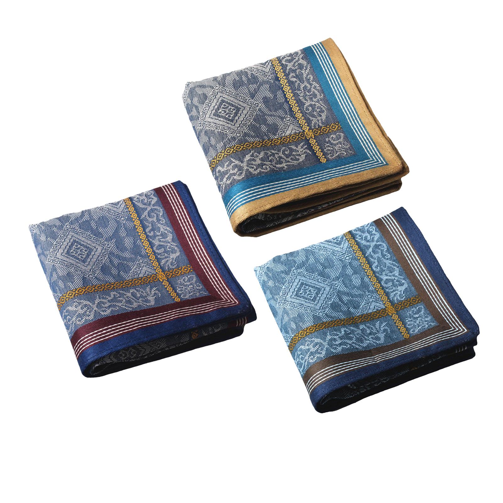 Handkerchief Cotton Men - 3x Lenços de bolso masculinos para
