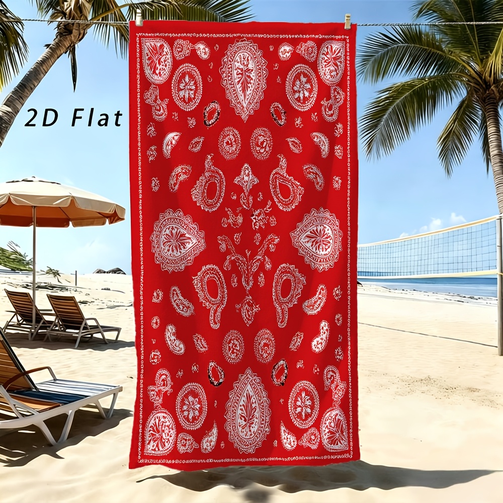Woven Scarf Blanket - Toalha de praia clássica tipo bandana,