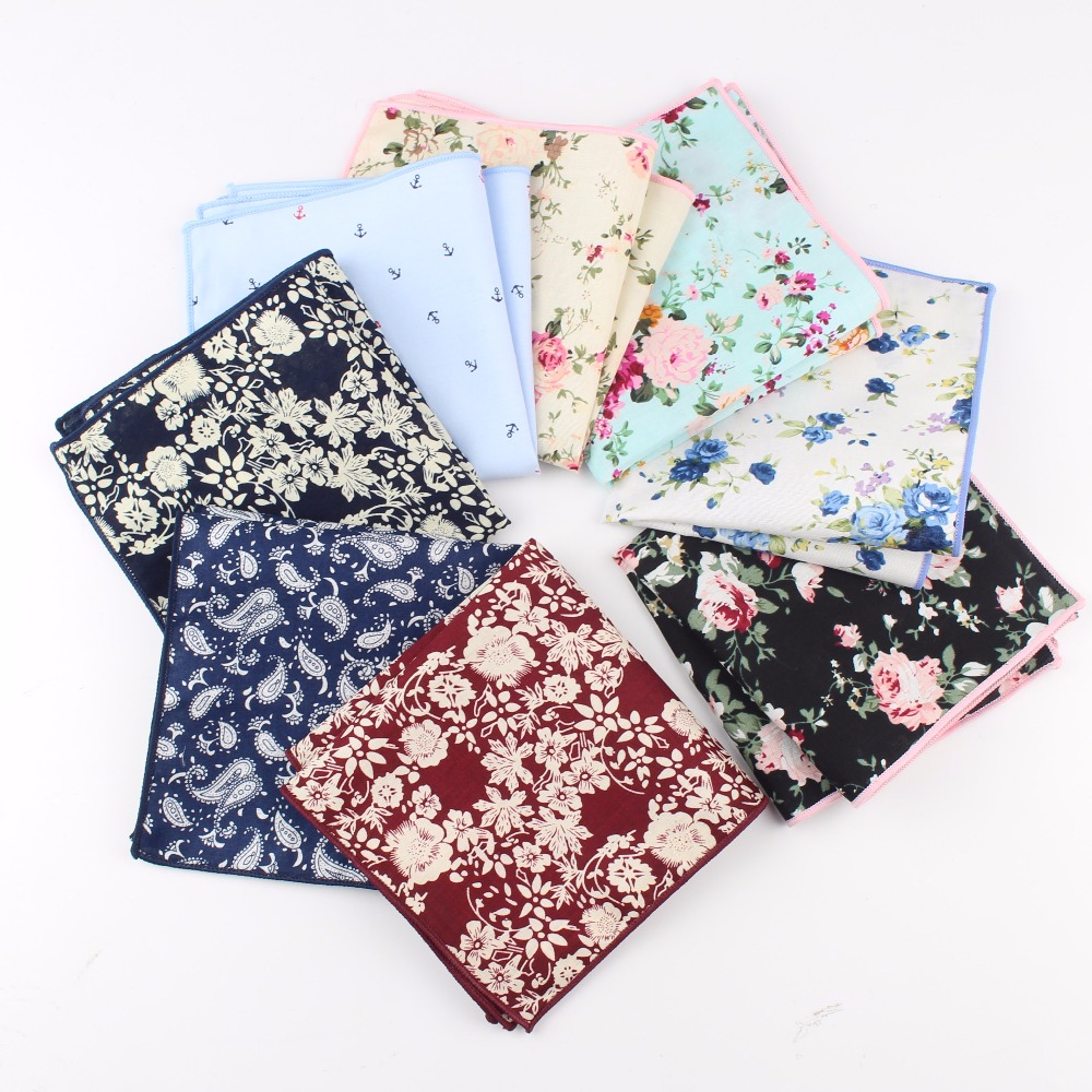 Handkerchief Cotton Men - Paisley algodão lenços tecido floral impressão