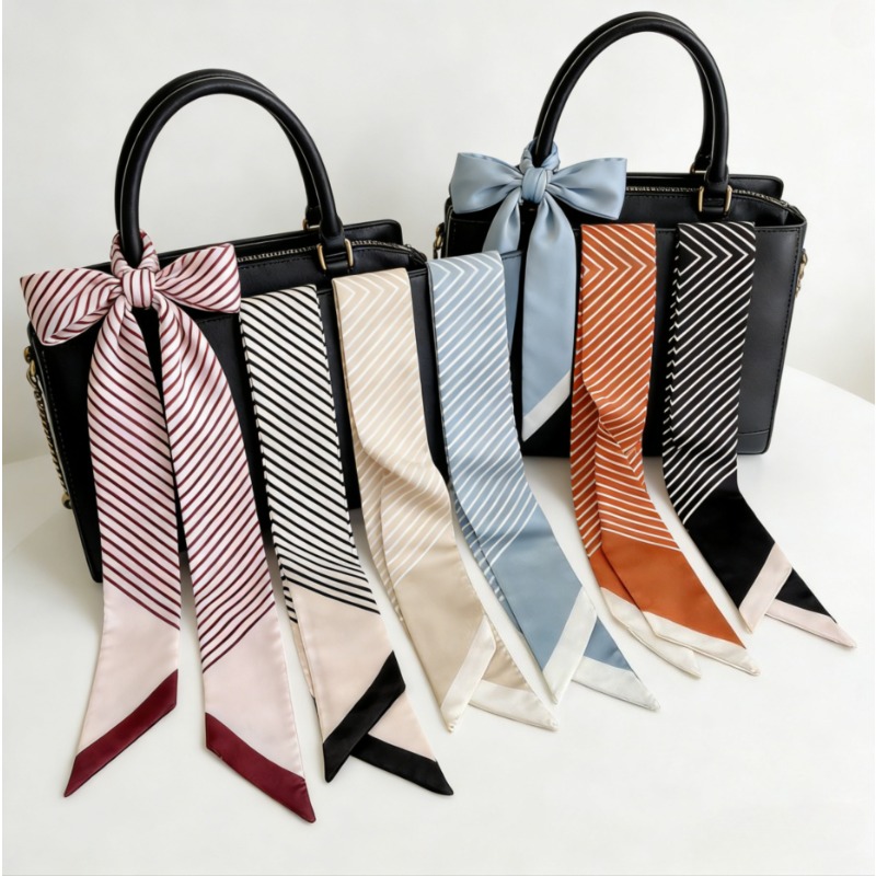 Silk Tie Striped - Conjunto de presente listrado: lenço de