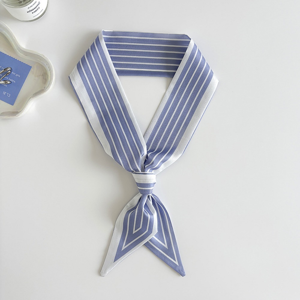 Silk Tie Striped - Lenço de Seda Feminino da Moda