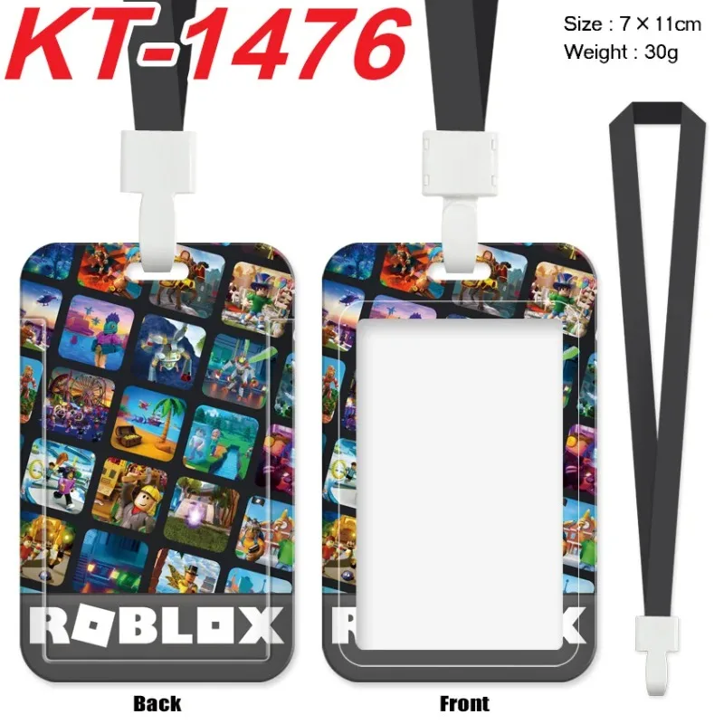 Lanyard Badge Holder - Porta-Cartões Roblox Kawaii com Cordão para