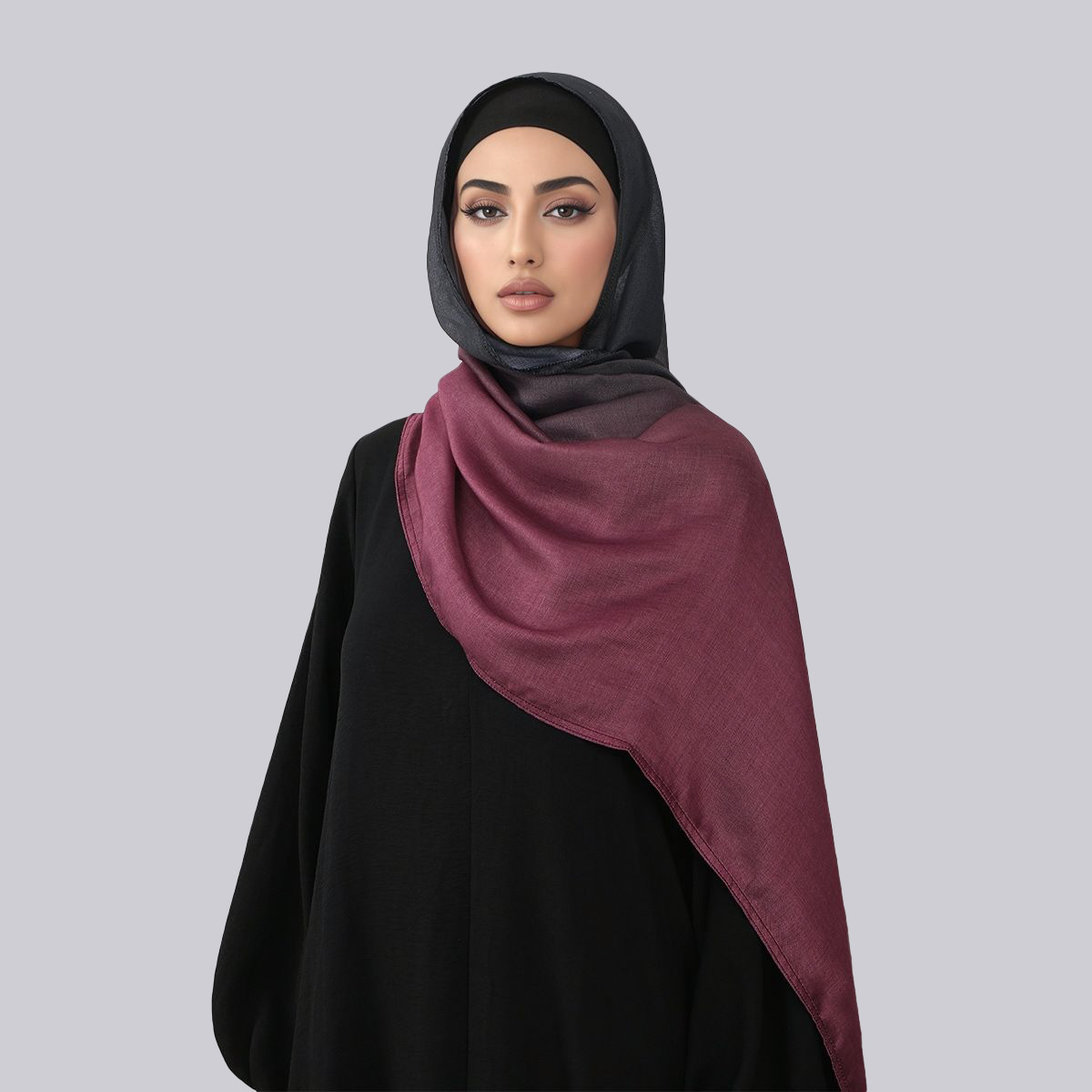 Head Wrap Turban - Feminino gradiente algodão rayon hijab cachecol