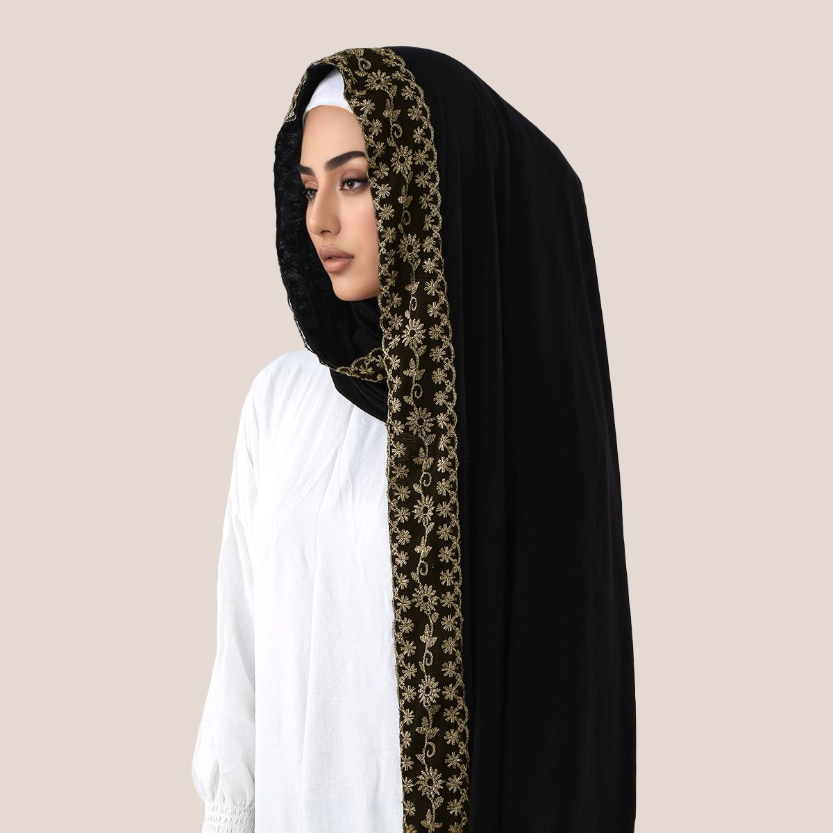 Renda bordado camisa de algodã - Head Wrap Turban avaliação e preço