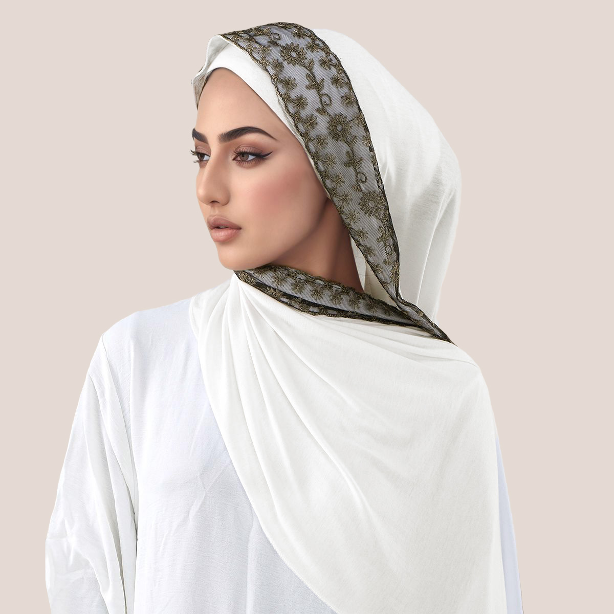 Renda bordado camisa de algodã - Head Wrap Turban avaliação e preço