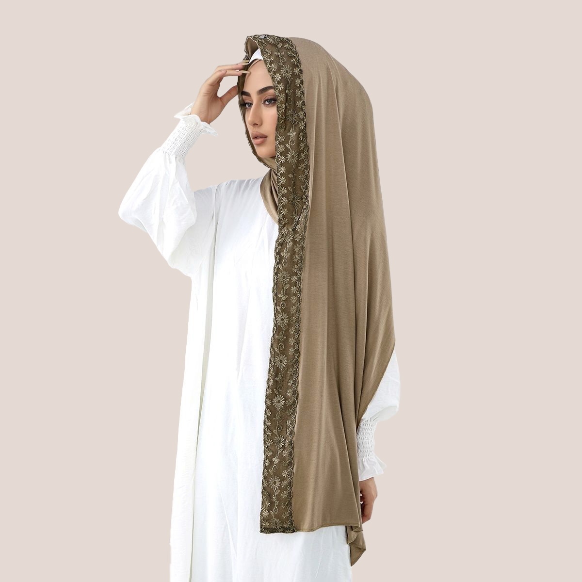 Renda bordado camisa de algodã - Head Wrap Turban avaliação e preço