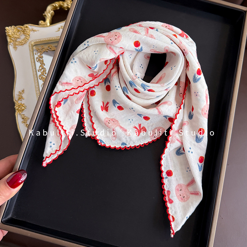 Lenço Quadrado de Algodão e Li - Ascot Neck Scarf avaliação e preço