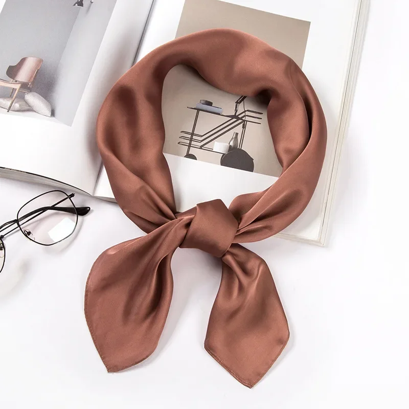 Lenço de Cetim Feminino 70cm,  - Ascot Neck Scarf avaliação e preço