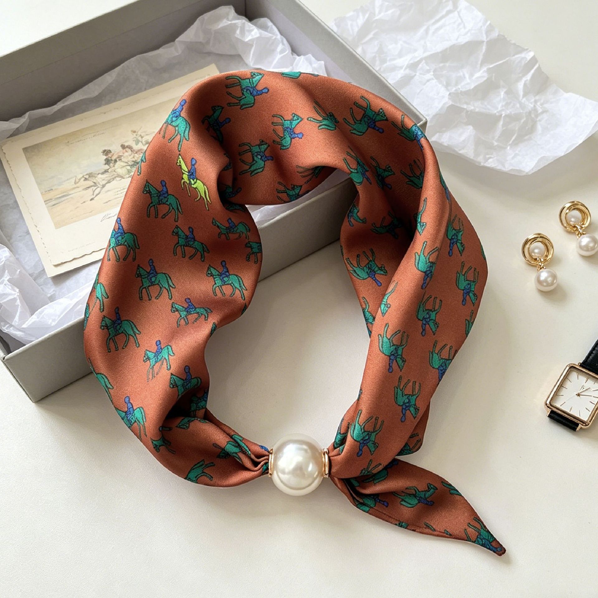 Lenço Magnético de Pérolas Lux - Ascot Neck Scarf avaliação e preço