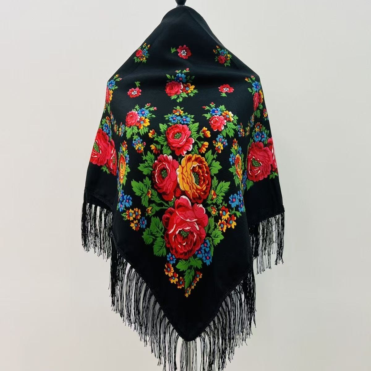 120*120cm luxo floral russo na - Bandana Cotton avaliação e preço