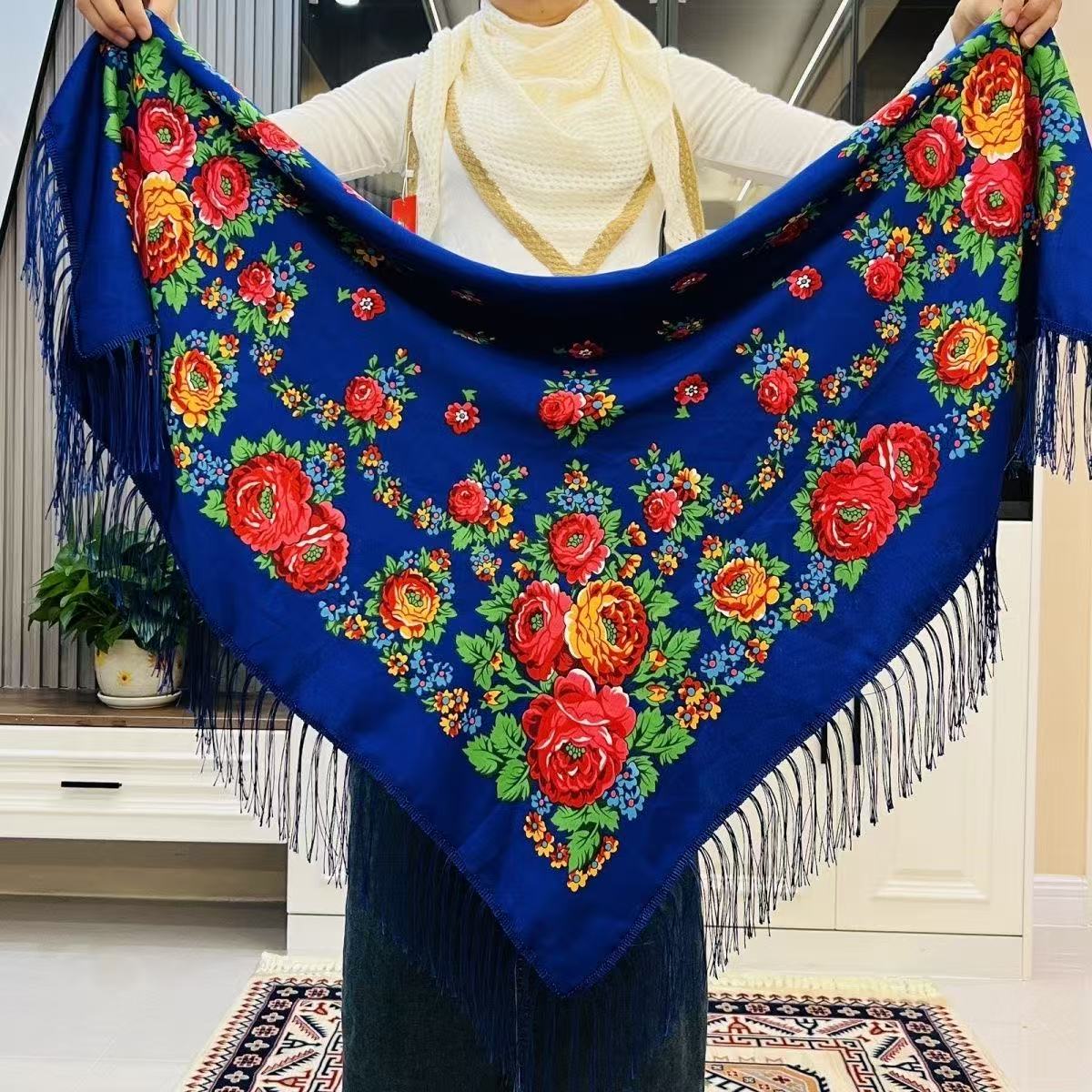120*120cm luxo floral russo na - Bandana Cotton avaliação e preço