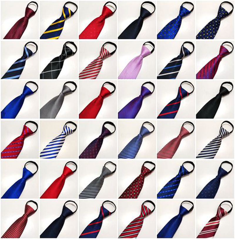 Gravatas com zíper para homens - Silk Tie Striped avaliação e preço