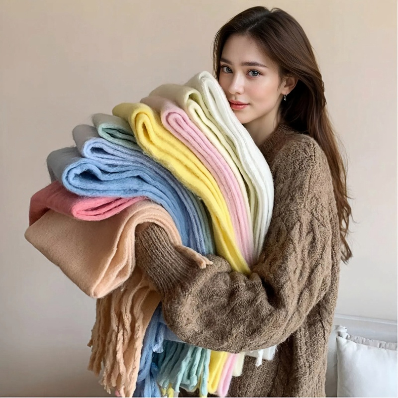 Lenço de inverno para mulheres - Woven Scarf Blanket avaliação e preço