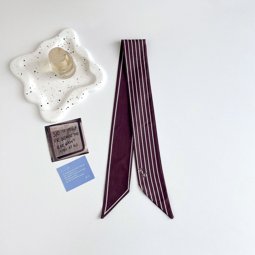 Lenço de Seda Feminino da Moda - Silk Tie Striped avaliação e preço