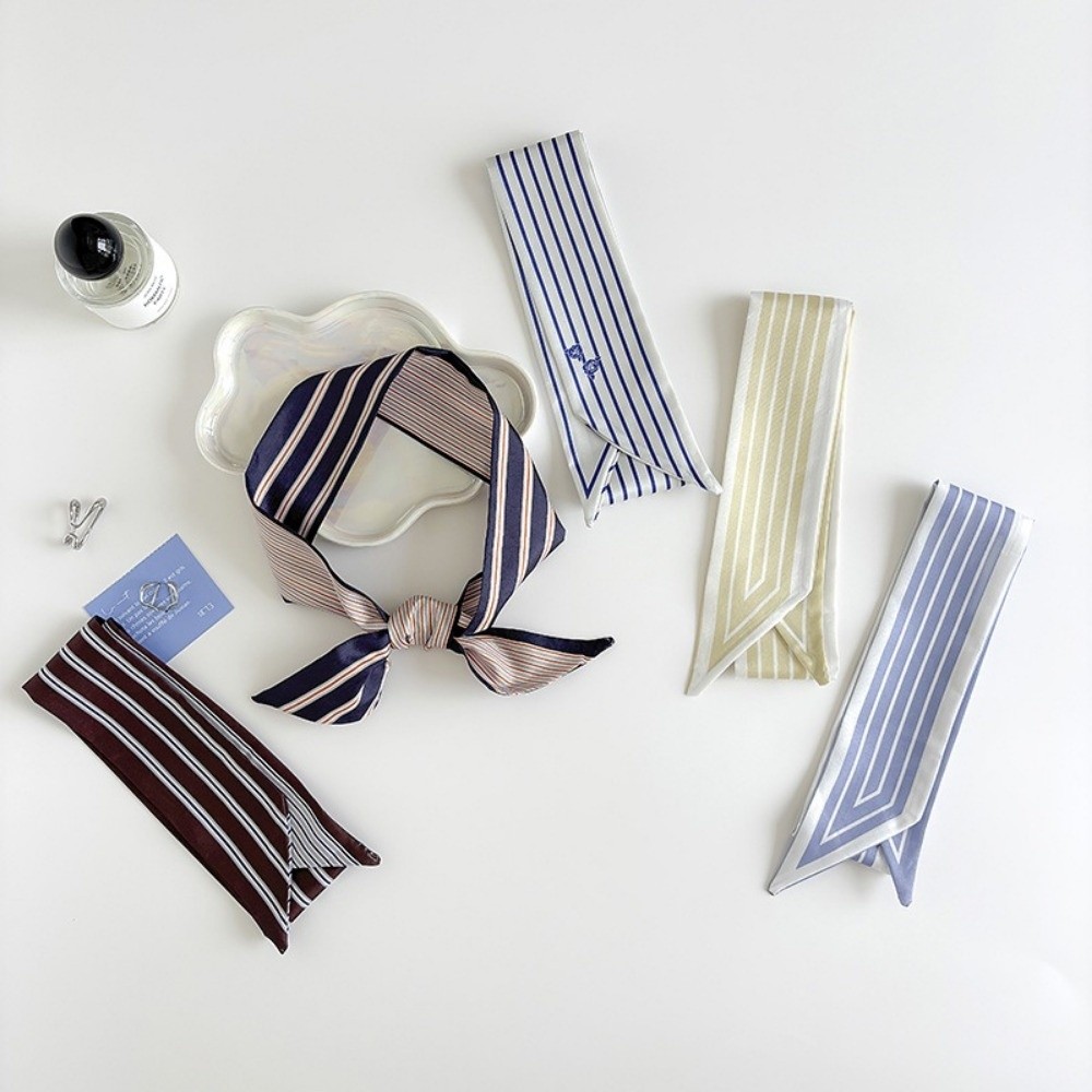 Lenço de Seda Feminino da Moda - Silk Tie Striped avaliação e preço