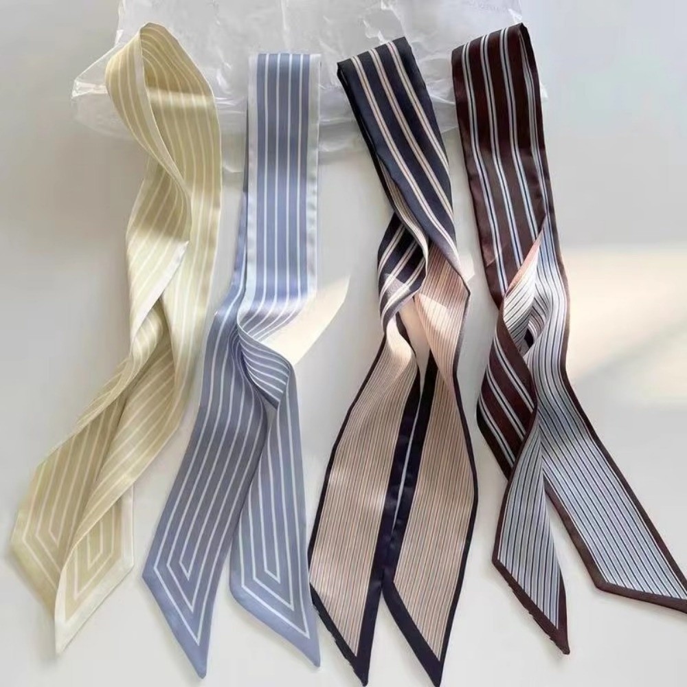 Lenço de Seda Feminino da Moda - Silk Tie Striped avaliação e preço